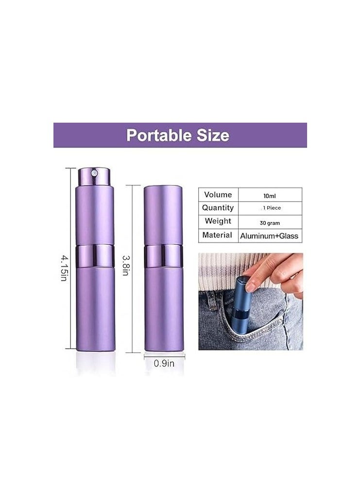 Generic 10ml Luxury Mini Refillable Perfume Bottle - Travel Size Perfume Atomizer Sprayer, Empty Round Pump Cosmetic Container (Brown)  - Image 3
