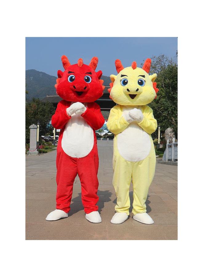 Loquat Dragon Year Cartoon Doll Costume Zodiac Dragon Treasure Activity Performance Annual Meeting Dragon Mascot Year Dragon Doll Costume-Colour:Year Dragon-High:150-165cm - Image 5