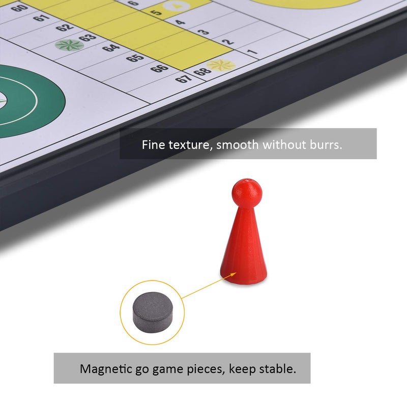 Quadpro Magnetic Ludo Board Game Set with Folding Board Classic Travel Games for Kids and Adults - 9.84 Inches - Image 4