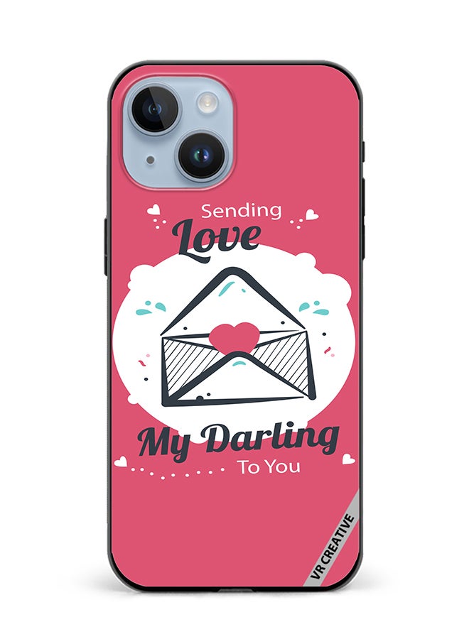 VR CREATIVE Protective Case Cover For Apple iPhone 15 Plus Sending Love Design Multicolour - Image 1