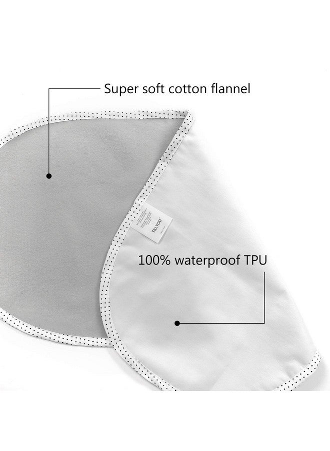 TILLYOU Waterproof Changing Pad Liners 6 Pack, 100% Cotton Reusable Cloth Diaper Liners, Gray - Image 4