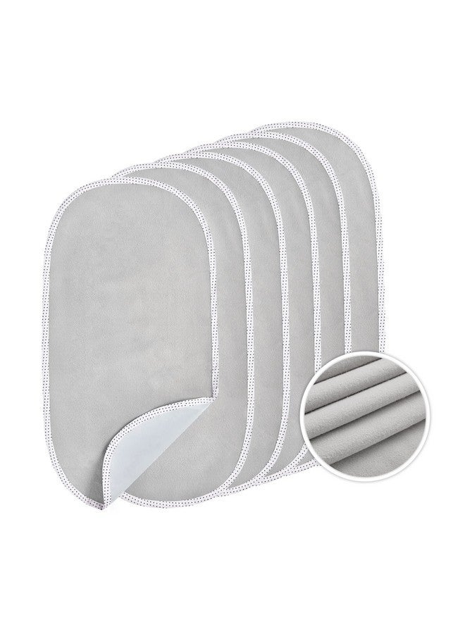 TILLYOU Waterproof Changing Pad Liners 6 Pack, 100% Cotton Reusable Cloth Diaper Liners, Gray - Image 1
