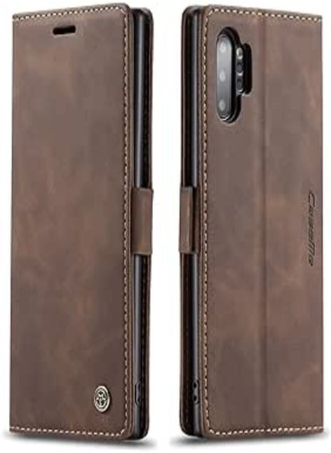 Compatible with samsung Galaxy note 10 plus (note 10+) Case Multifunctional Horizontal Flip Leather Case, with Card Slot & Holder & Wallet for Samsung Galaxy note 10 plus (coffee)
