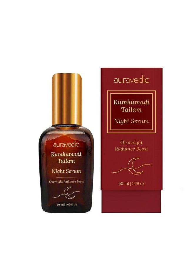 Auravedic Kumkumadi Tailam Night Serum For Glowing Skin 50 Ml Pigmentation Serum Anti Aging Serum Kumkumadi Oil Serum For Pigmentation And Dark Spot With Kumkumadi Face Oil For Glowing Skin  - Image 1