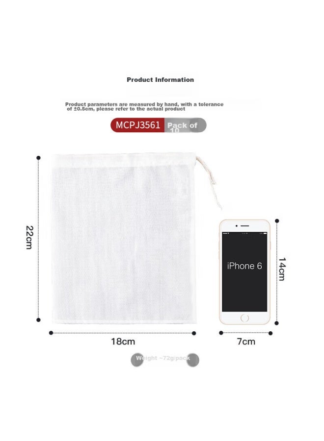 MAX COOK Maxcook Soup Strainer Bags, Chinese Herbal Medicine Seasoning Bags, Cotton Filter Bags For Decoction, 10-pack Mcpj3561  - Image 4
