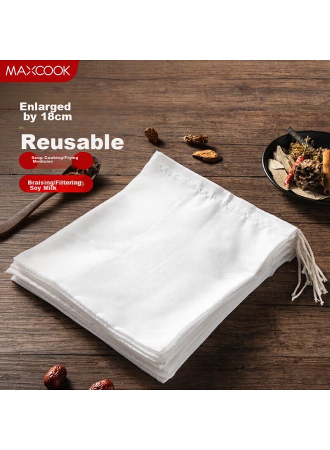 MAX COOK Maxcook Soup Strainer Bags, Chinese Herbal Medicine Seasoning Bags, Cotton Filter Bags For Decoction, 10-pack Mcpj3561  - Image 1