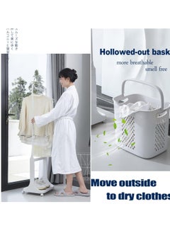 Reko Laundry Basket Hamper Basket Sorter Wash Clothes Storage Organizer Rolling Rack Shelf Dirty Clothes  - Image 2