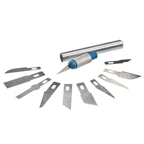 AISHU 13Pc Style Multi-Function Hobby Knife Crafts Carving Cutter Graver Sculpting Art Tool Set (13 Blades+3 Handle) - Image 2
