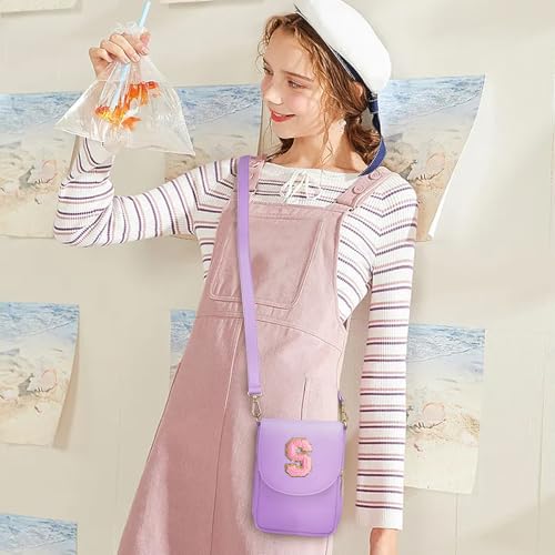 Viverte Party Favors Bags for Kids 8-12 4-8 Party Gift for Teen Girls Prize for Girls Kids Party Accessories Initial Crossbody Bag (Lavender S) - Image 2