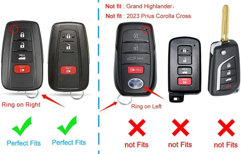 Autophone Blue TPU Key Fob Cover with Keychain for Toyota Models 2018-2022 - Image 2