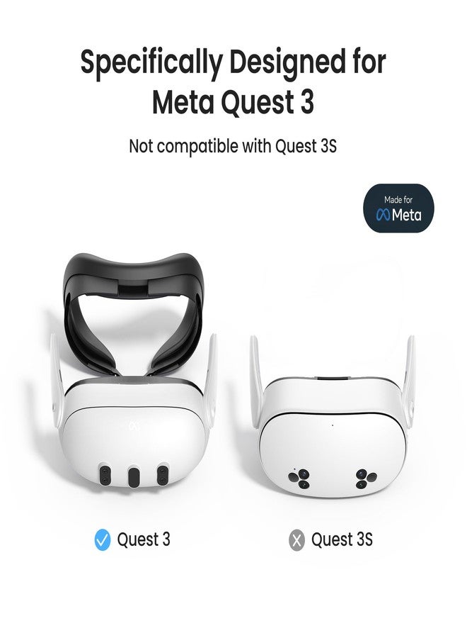 KIWI design F3 Silicone Facial Interface Compatible with Meta Quest 3, Sweatproof VR Face Cover Accessories, Not for Quest 3S - Image 2