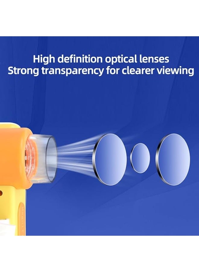 مجهر الأطفال، مجهر صغير محمول 1000x، مجهر رقمي محمول بشاشة LCD مقاس 2 بوصة، مناسب للأطفال من سن 3 إلى 12 عامًا، متوافق مع الكمبيوتر، يتضمن بطاقة TF سعة 32 جيجابايت، هدية رائعة لعيد الميلاد/عيد الطفل (أصفر). - Image 5