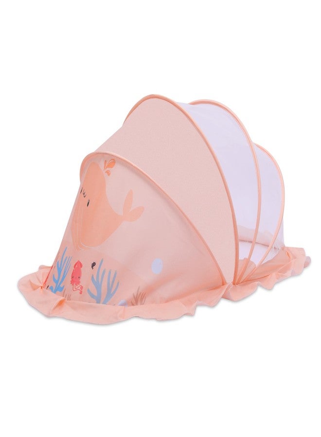 Amardeep Big Foldable Mosquito Net | Bottomless Baby Mosquito Tent with Multiple Cute Digital Prints | Insect Protection Canopy for Newborns & Toddlers | Portable & Breathable Net (Happy Whale) - Image 1