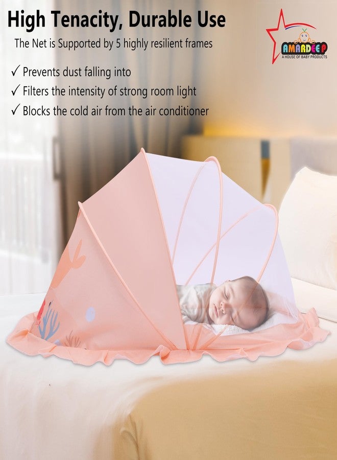 Amardeep Big Foldable Mosquito Net | Bottomless Baby Mosquito Tent with Multiple Cute Digital Prints | Insect Protection Canopy for Newborns & Toddlers | Portable & Breathable Net (Happy Whale) - Image 3