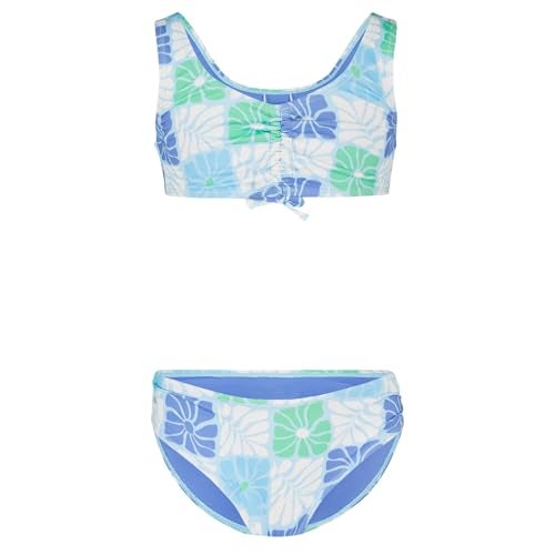 Roxy Girls' Two-piece Bikini Swimsuit Set, UPF 50+ Sun Protection, Quick-Dry Bathing Suit, Turquoise Geo, 12 - Image 1