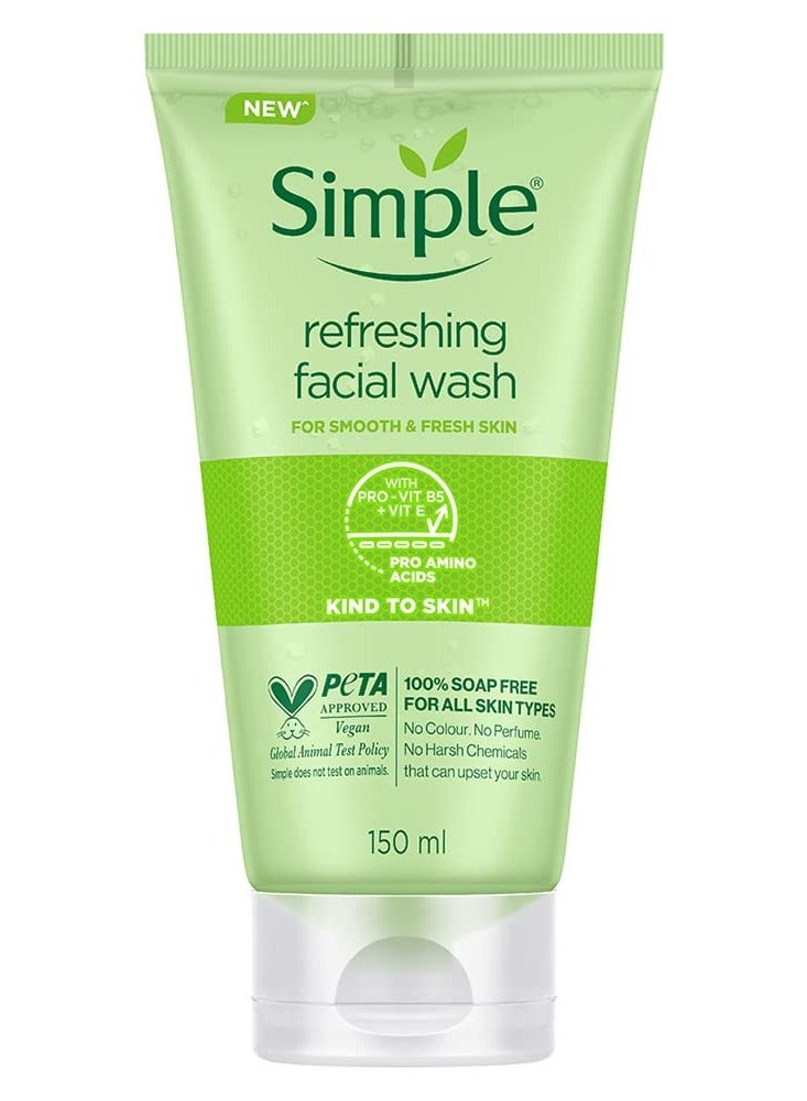 Simple Kind To Skin Refreshing Facial Wash 150 ml - Image 1