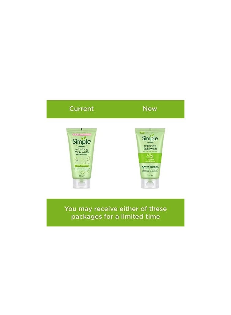 Simple Kind To Skin Refreshing Facial Wash 150 ml - Image 2