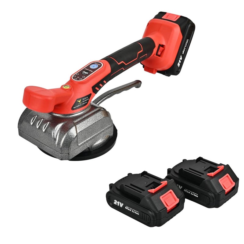 Hyco LABEL FLYMAX Tile Vibrator and Levelling Machine, 5 Speed Settings, Hand-held Vibrator with Suction Cup, 2X2.0Ah Batteries Included Made in Taiwan - Image 1