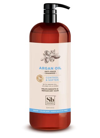 Soapbox Soapbox Argan Oil Shampoo, Sulfate Free, Paraben & Silicone Free, Color Safe, and Vegan Hair Shampoo | Control & Soften Shampoo (33.8 Ounces) 