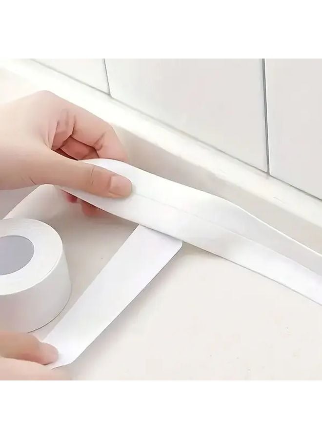 White Caulking Tape Waterproof 59 05in Moisture Proof Sealant For Bathroom Kitchen - Image 5