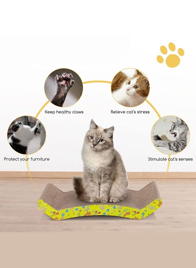 CATANES Cat Scratcher Cardboard Cat Scratch Pad with Premium Scratch Textures Design Durable Cat Scratching Pad - Image 5