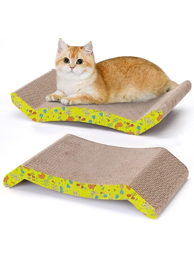 CATANES Cat Scratcher Cardboard Cat Scratch Pad with Premium Scratch Textures Design Durable Cat Scratching Pad - Image 2
