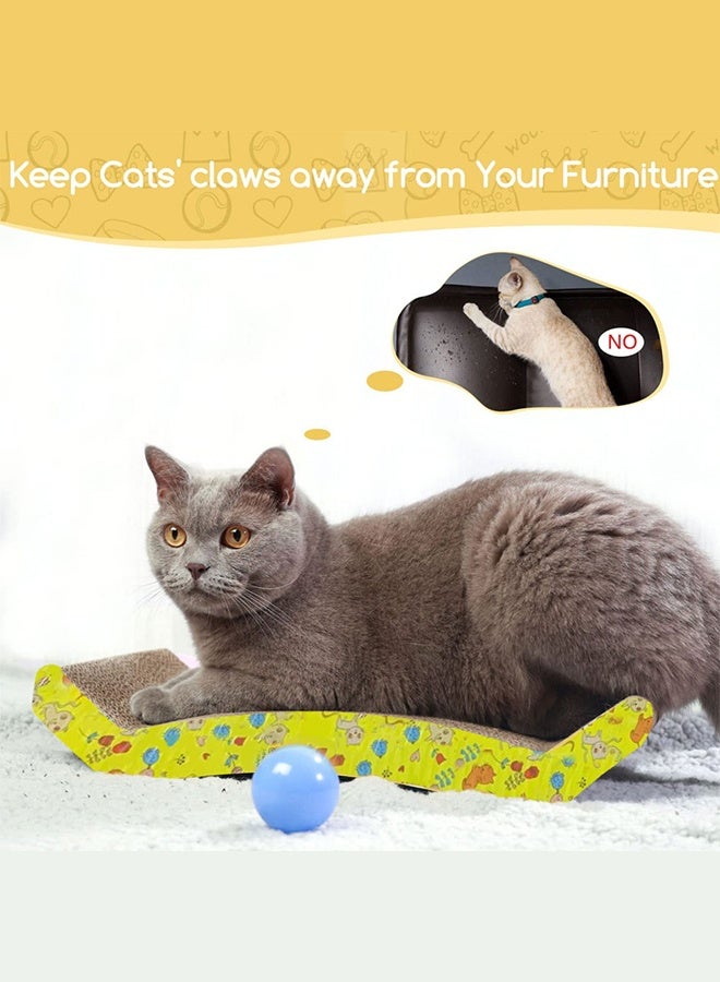 CATANES Cat Scratcher Cardboard Cat Scratch Pad with Premium Scratch Textures Design Durable Cat Scratching Pad - Image 4