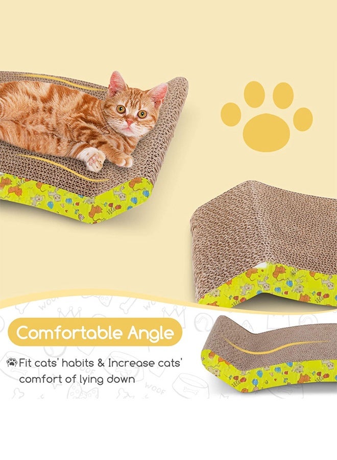 CATANES Cat Scratcher Cardboard Cat Scratch Pad with Premium Scratch Textures Design Durable Cat Scratching Pad - Image 3