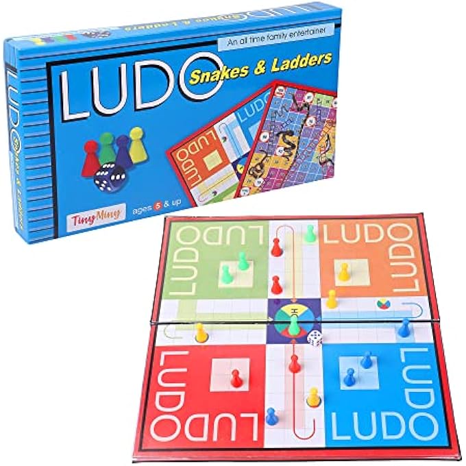 Ekta New Ludo Snakes and Ladders Board Game Multicolor - Image 1