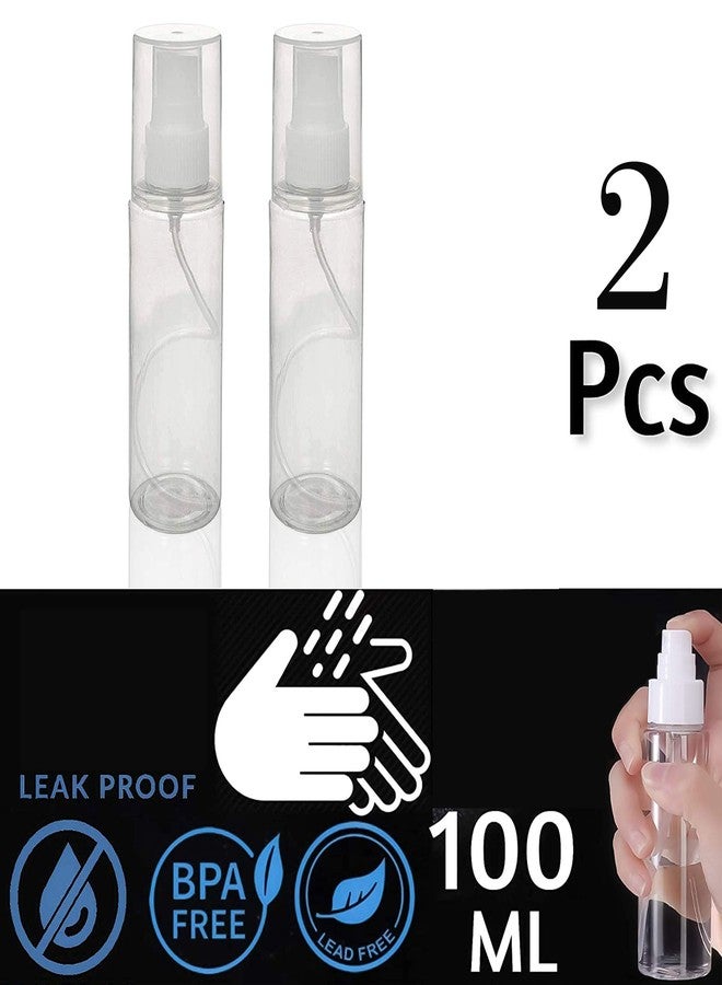 Devinez Multipurpose Empty Transparent PET Bottle with Lotion pump & Cap, 100 ml - (Pack of 2), for Beauty, Essential Oils, Blends, Skin Care, Travel, Toners, Cleaning, Sanitizers, Cosmetic & DIY - Image 2
