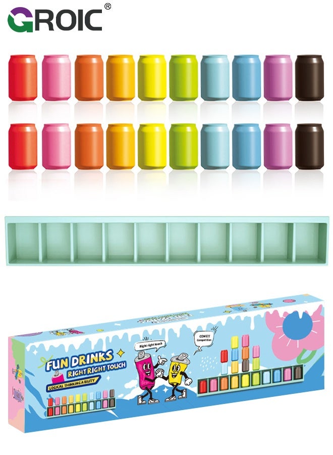 GROIC Bottle Color Match Game, Fun Family Board Game for Kids Player Bottle flip Game for Kids and Adults with 20 bottles - Image 1