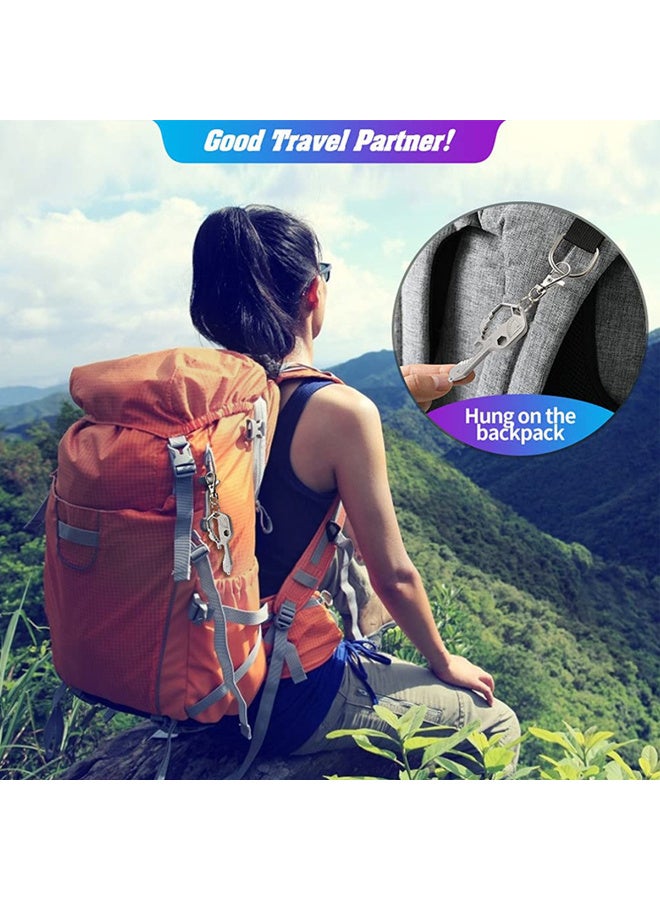 ECVV 24-in-1 Keytool Multitool Ultra Thin Lightweight with Key Chain for Dad, Husband, Boyfriend, Key Shaped Pocket Tool Beer Opener,Wrench, Screwdriver for Outdoor - Image 5