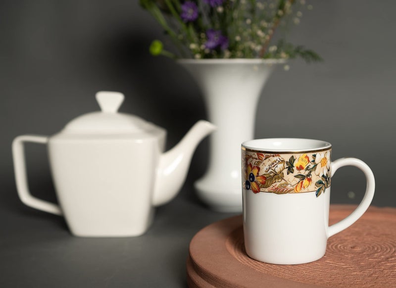 DANKOTUWA, world-class tableware Dankotuwa Luxury Porcelain 24k Gold Coffee Mugs | Tea Cups. Vegan | Scratch Resistant | Hard Chip Resistant. Dishwasher Safe. Set of 2 (250 ml) - Image 3