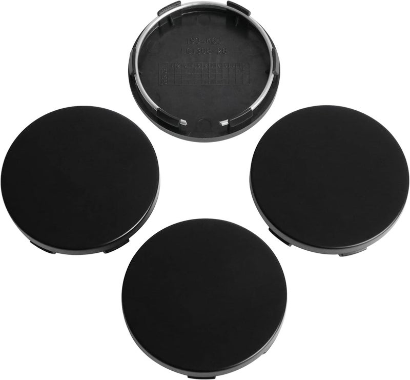 KitsPro 2.6Inch 65MM Wheel Center Caps for Ford FL341A096 Rim Hub Caps, Pack of 4 (Matte Black, Outer 65MM, Inner 61MM) - Image 1