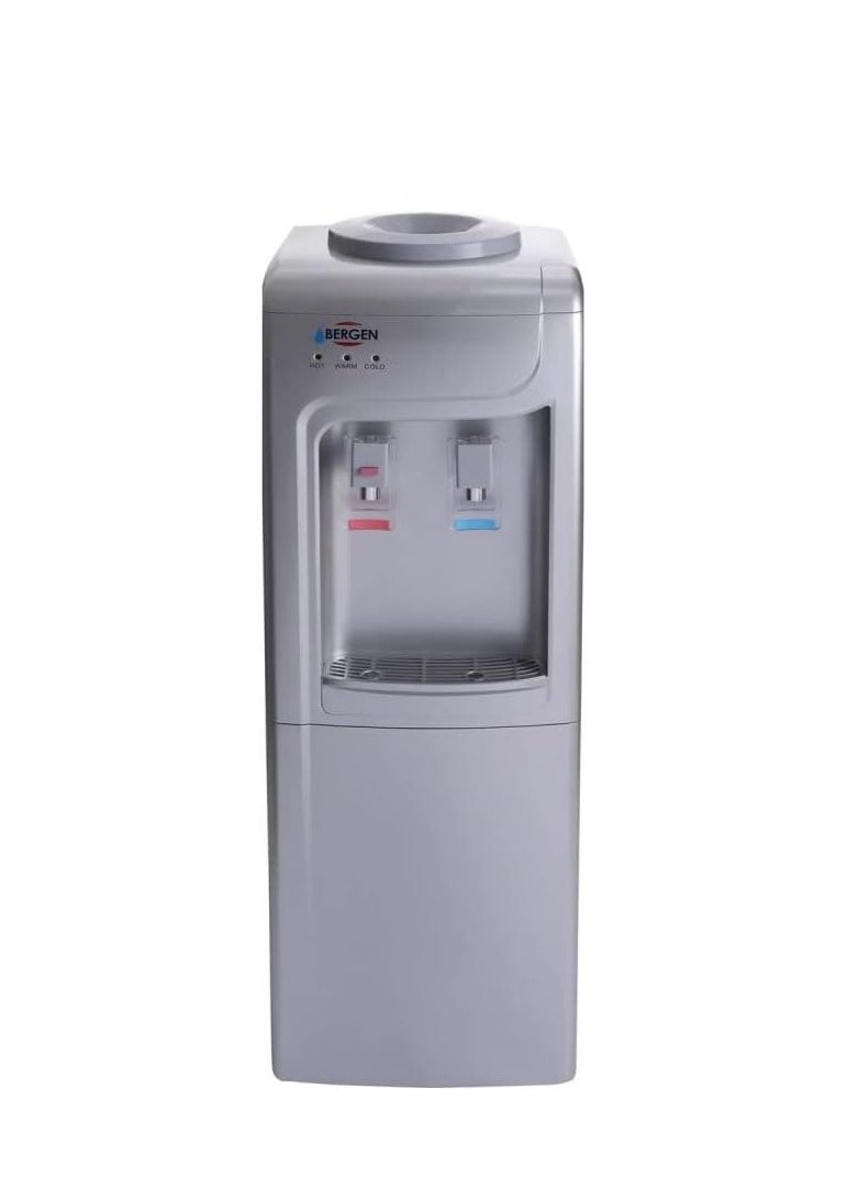 Bergen - Water Dispenser 500 Watts Top Load Freestanding Dispenser 90L 2 Faucet Hot And Cold - BY90 SILVER - Image 1