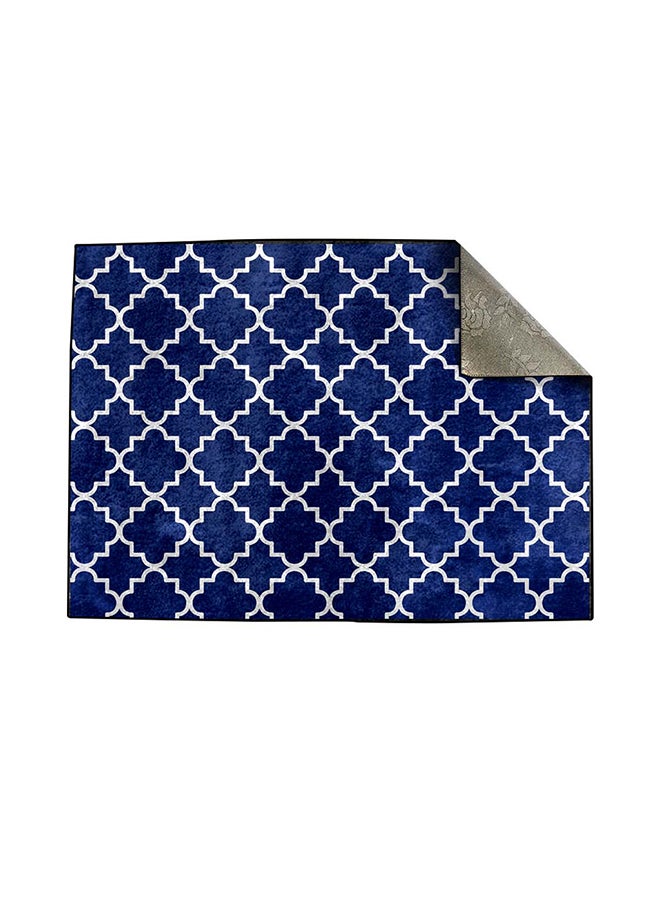 RIZARIES Navy Moroccan Centerpiece Rug, Fabric, Rectangle - Image 3