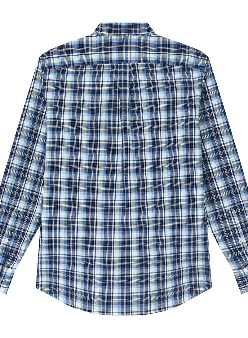 جيوردانو Men’s Cotton Slim Oxford Shirt with Embroidery