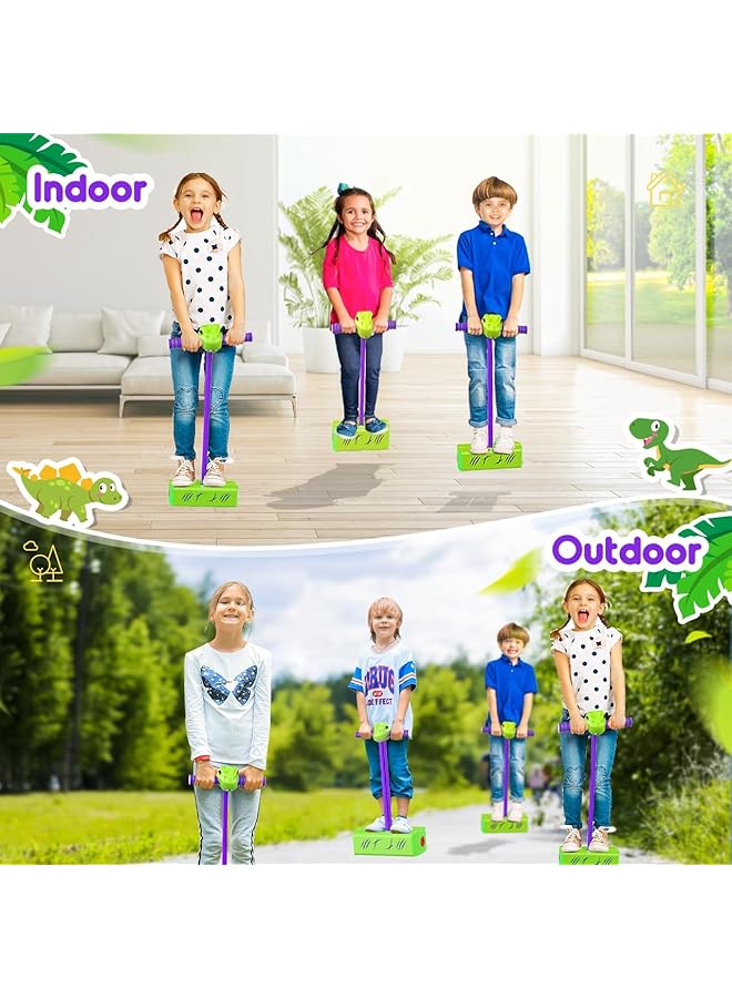 KASTWAVE New Bounce Pogo Stick For Toddlers Foam Pogo Jumper For Kids Pogo Stick For Kids Foam Jumper For Age 3 8 Outdoor Jumping Toys Outdoor Toys Birthday Party Gifts (Dinosaur) - Image 5