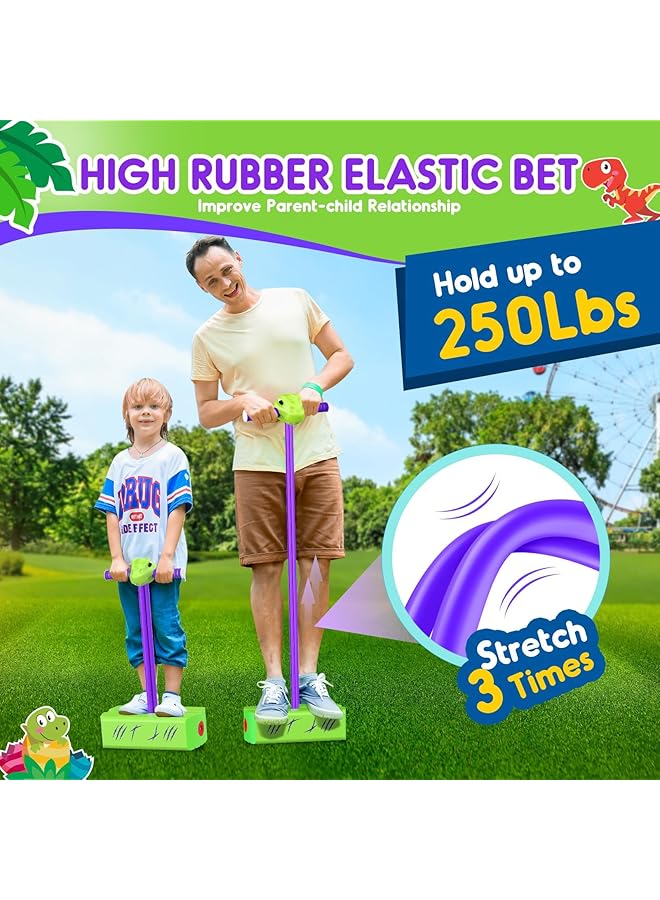 KASTWAVE New Bounce Pogo Stick For Toddlers Foam Pogo Jumper For Kids Pogo Stick For Kids Foam Jumper For Age 3 8 Outdoor Jumping Toys Outdoor Toys Birthday Party Gifts (Dinosaur) - Image 4