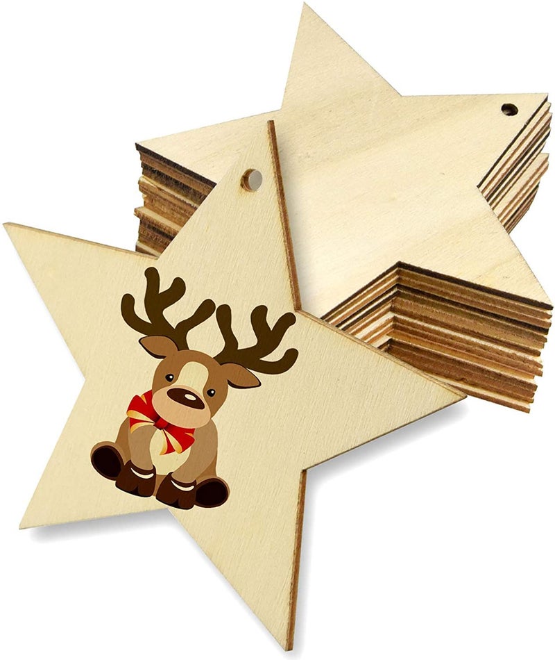 Snoogg Unfinished MDF Pine Wood Board for Art and Craft for Resin Art, Mandala Art, Pyrography, Painting DIY Plaque Artist Painting Size 4 Inch Pack-10 - Image 1