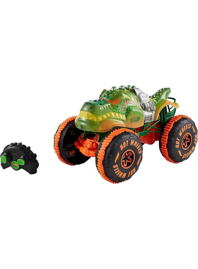 Hot Wheels سيارات هوت ويلز RC شاحنات الوحوش: أسماك القرش ضد الديناصورات 1:15 مقياس JBH03 - Image 5