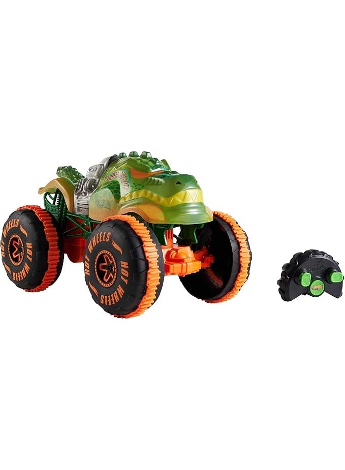 Hot Wheels سيارات هوت ويلز RC شاحنات الوحوش: أسماك القرش ضد الديناصورات 1:15 مقياس JBH03 - Image 4
