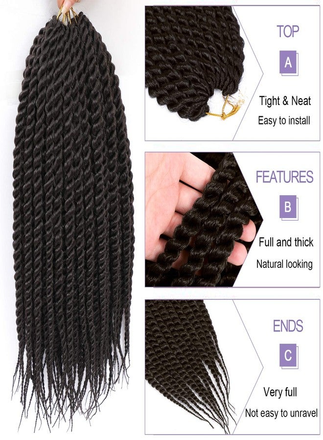 Admutty Havana Twist Crochet Hair 6 Packs 22 inch Crochet Braids Senegalese Twist crochet Hair Jumbo Havana Twist Crochet Braids(2#) - Image 2