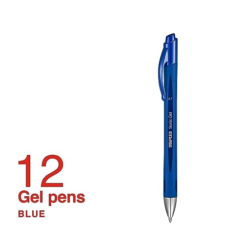 STAPLES 651256 Sonix Retractable Gel-Ink Pens Medium Point Blue Dozen (13563-Cc) - Image 2