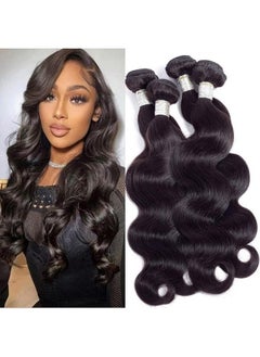 Fw Hair Brazilian Body Wave Bundles Human Hair 18 20 22 24Inches 100% Unprocessed Body Wave Human Hair Bundles 10A Brazilian Body Wavy Hair Bundles Full Natural Color
