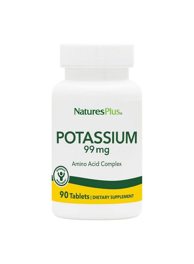 NaturesPlus Nature’s Plus Potassium 99 mg, 90 Tablets - Supports Healthy Electrolyte Balance & Overall Well-Being - Gluten Free, Vegetarian - 90 Servings - Image 1