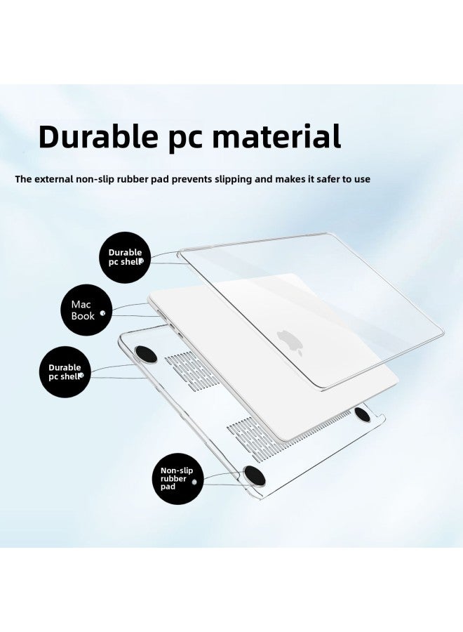 For Apple Notebook Protective Case MacBook Pro Protective Case M2 Transparent All-inclusive Case For Mac Computer-Color:13.6Air A2681/A3113-Applicable Models:Transparent Black