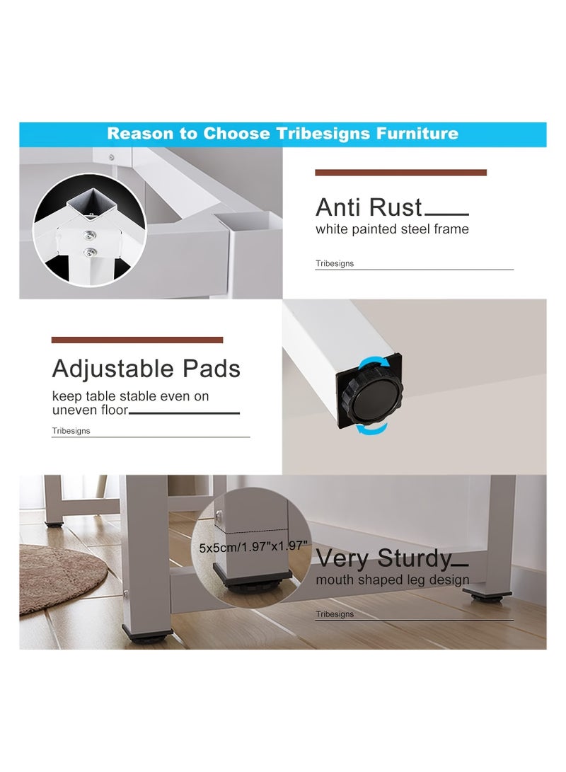 تشولوفز مكتب كمبيوتر 120 سم، مكتب منزلي، طاولة كمبيوتر محمول بتصميم عصري وبسيط، محطة عمل كمبيوتر، مكتب بتصميم عصري وبسيط، للمكتب المنزلي، مكتب كتابة للطلاب للدراسة - Image 3