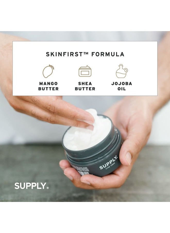SUPPLY Ultra Lather Shaving Cream Black Pepper & Fig - Hypoallergenic Formula for Men - 3.4 Oz Jar - Naturally Soothes and Protects, Guards Against Razor Burn and Irritation - Image 2