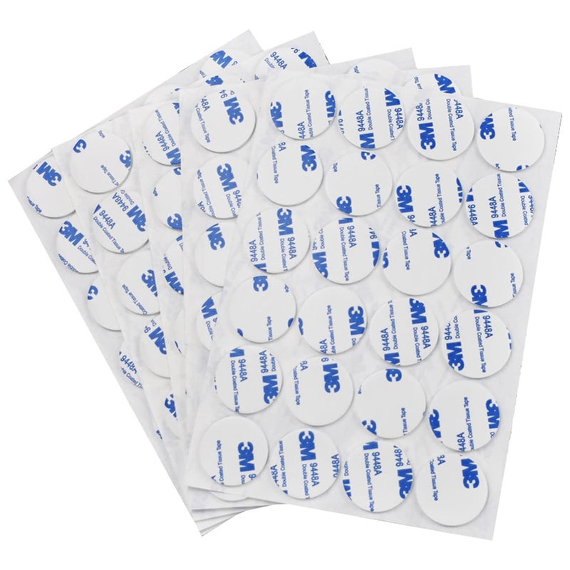 AJIODA Double Sided Foam Adhesive Tape, 50 PCS 3M Super-Sticky Adhesive Double-Sided Circle Dots Strong Pad Suitable for Walls, Door, Wood, Metals, Papers, Plastics, Fabrics, White Diameter 50mm - Image 1